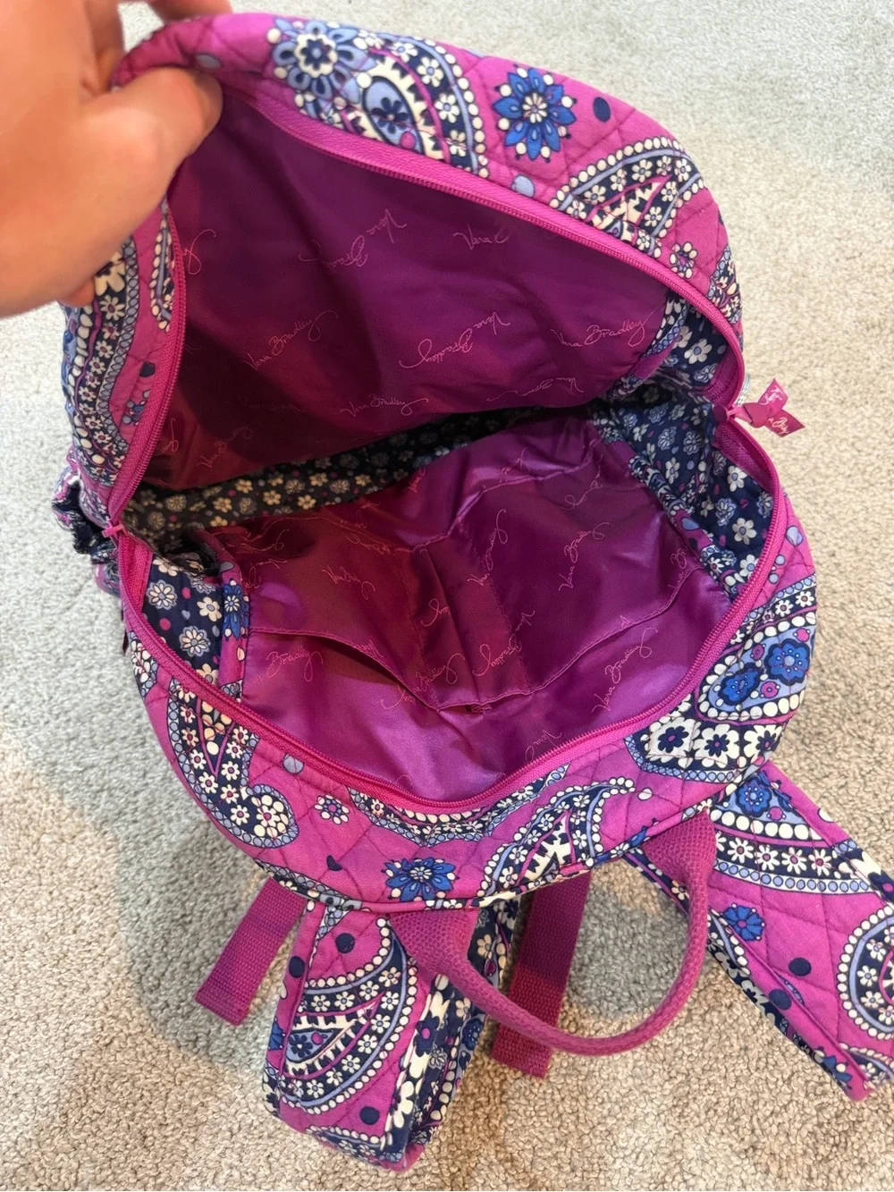 Athleta Kids Paisley Print Magenta Backpack